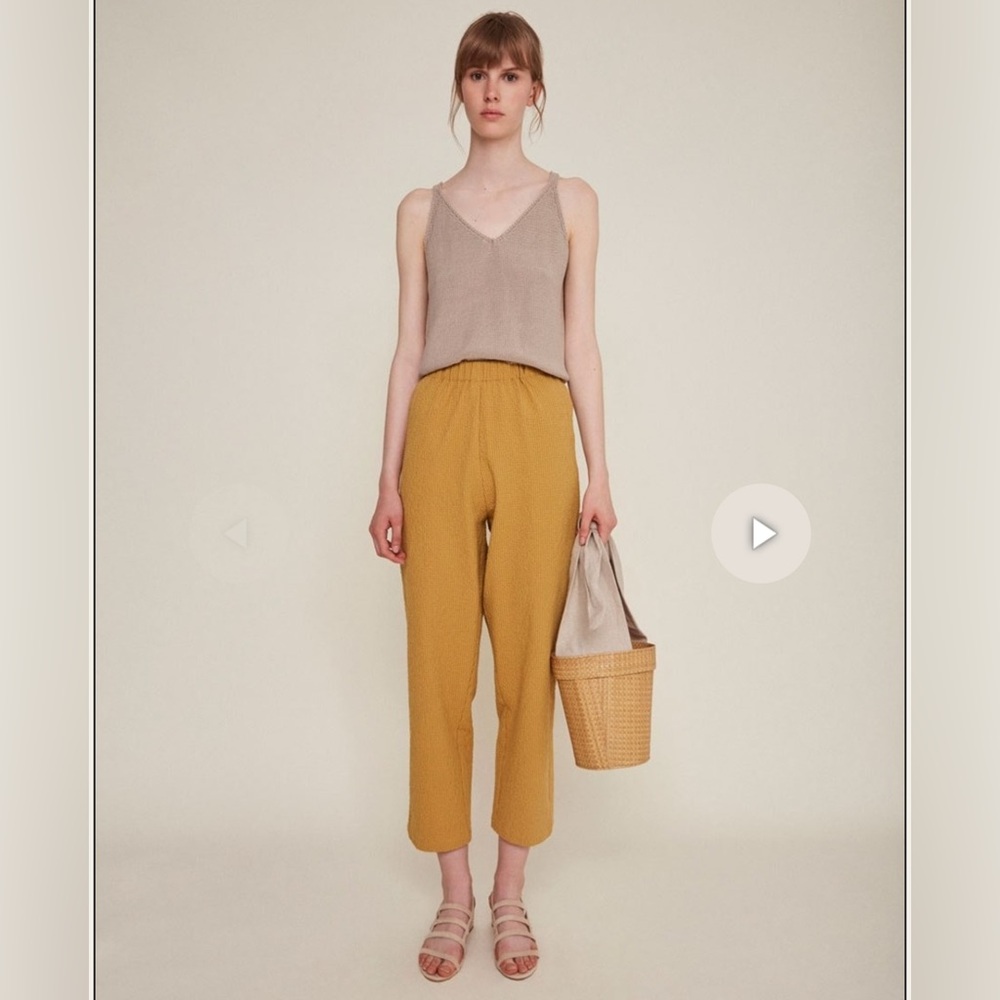 Rita row seersucker straight fit pants